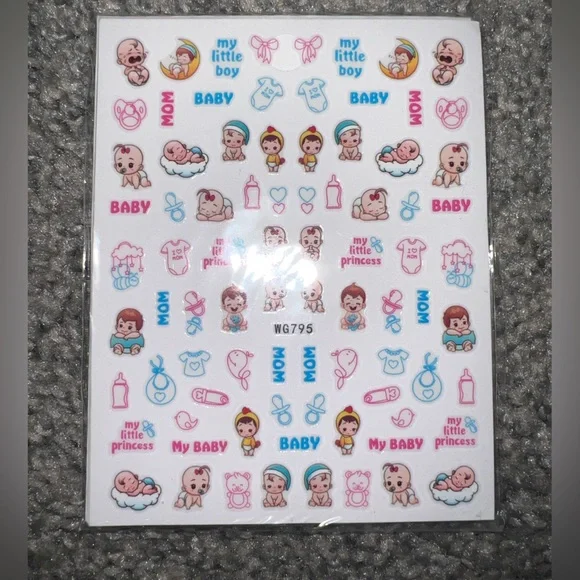 $1 NAIL STICKER SHEET. NEW. $1 WITH ANY $10 ORDER OR MORE - Picture 2 of 2